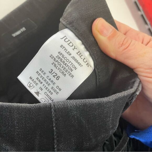 Judy Blue Fringe High Rise Pull On Skinny Jeans - Picture 9 of 9